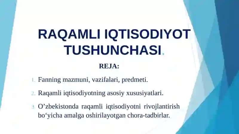 RAQAMLI IQTISODIYOT TUSHUNCHASI 2