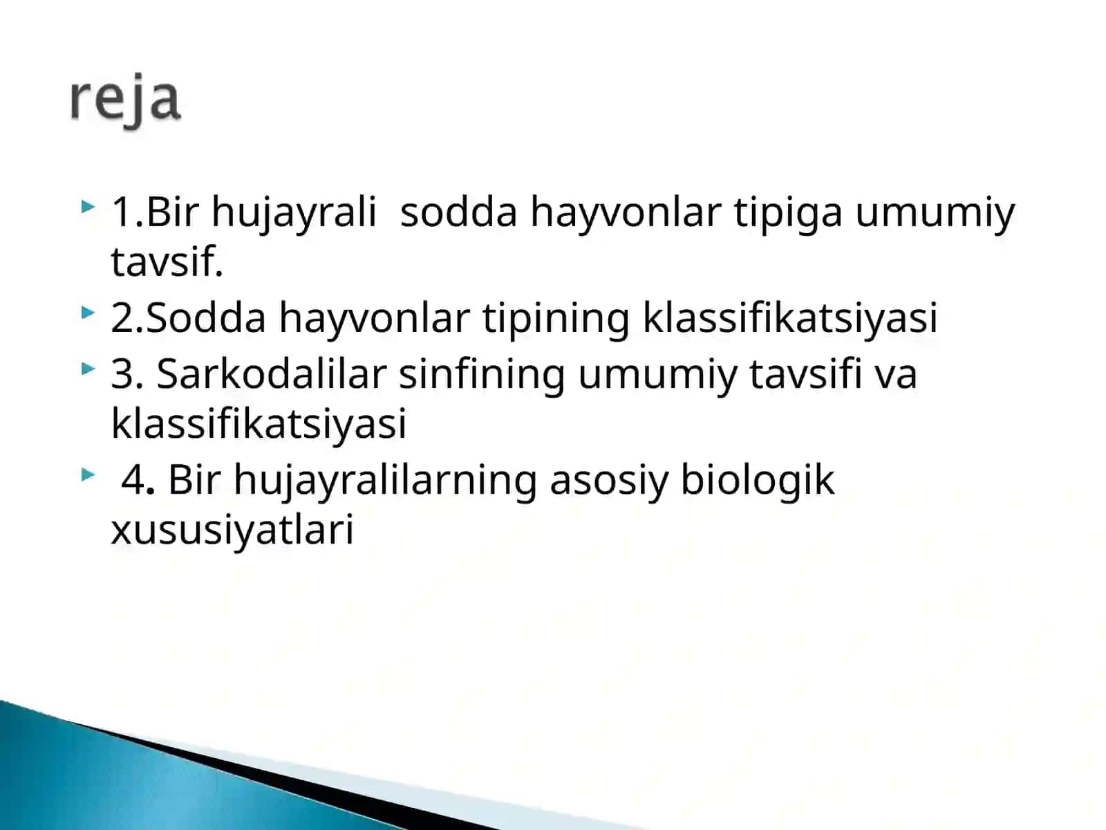 Hayvonlar tipining klassifikatsiyasi 2