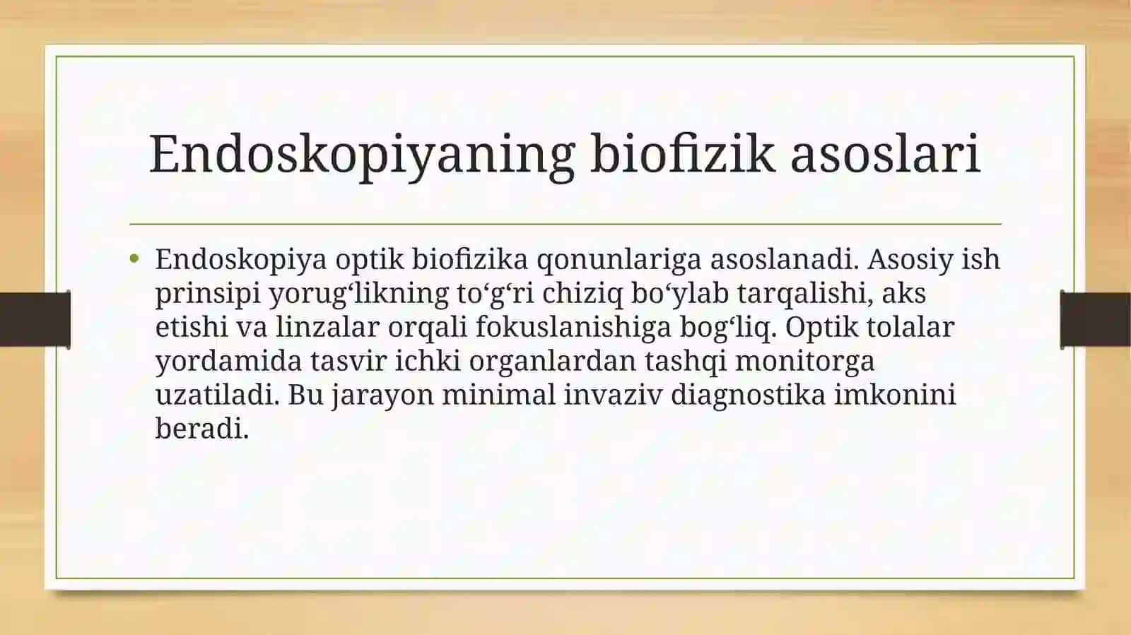Tibbiyotda endoskopik usullarning qoʻllanishi 2