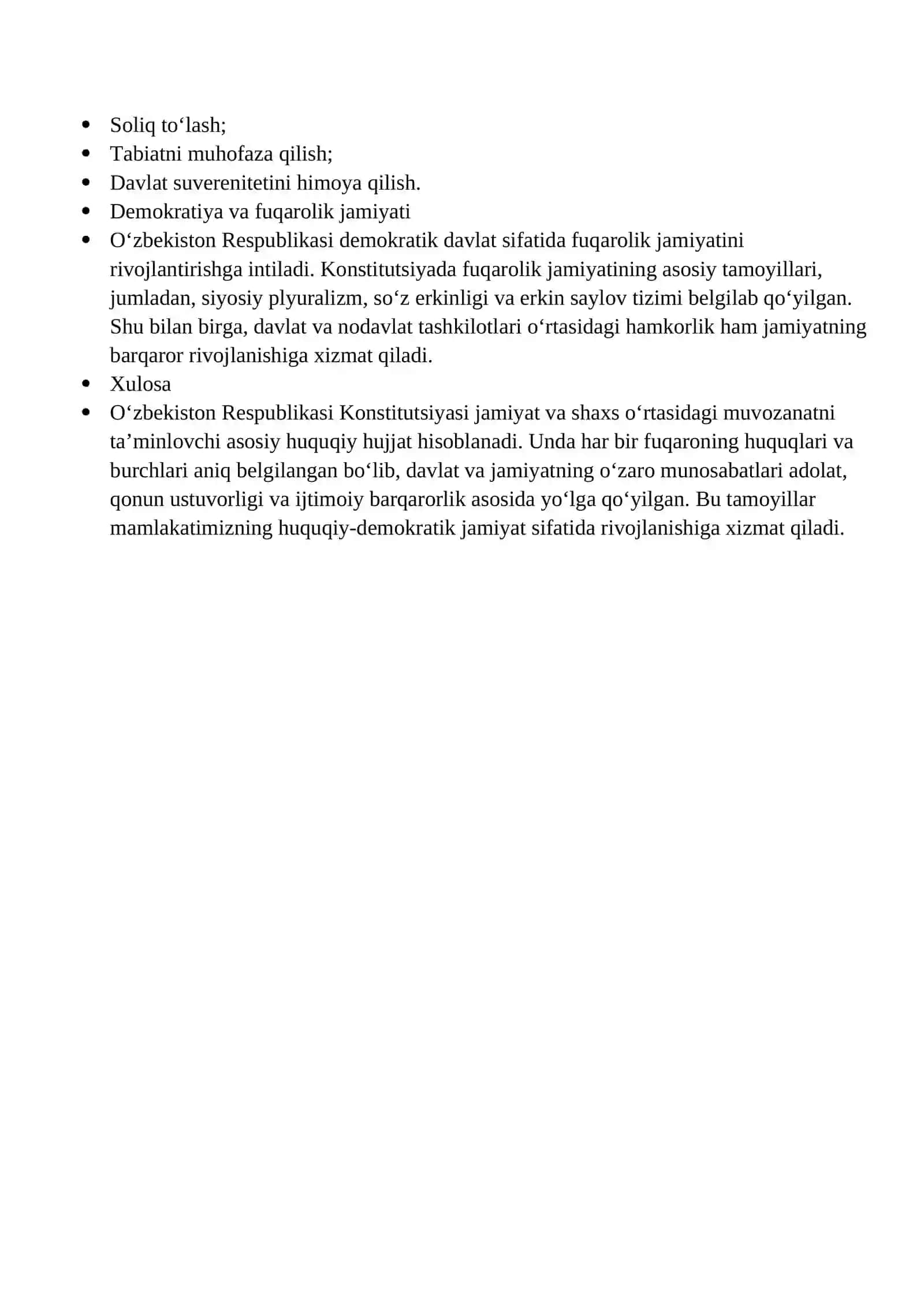 O‘zbekiston Respublikasi Konstitutsiyasida jamiyat va shaxs munosabatlari 2