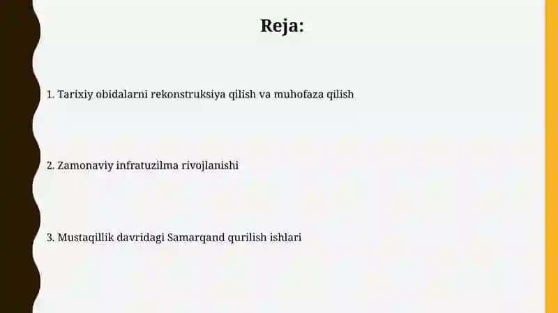 Samarqanddagi bunyodkorlik ishlari 2