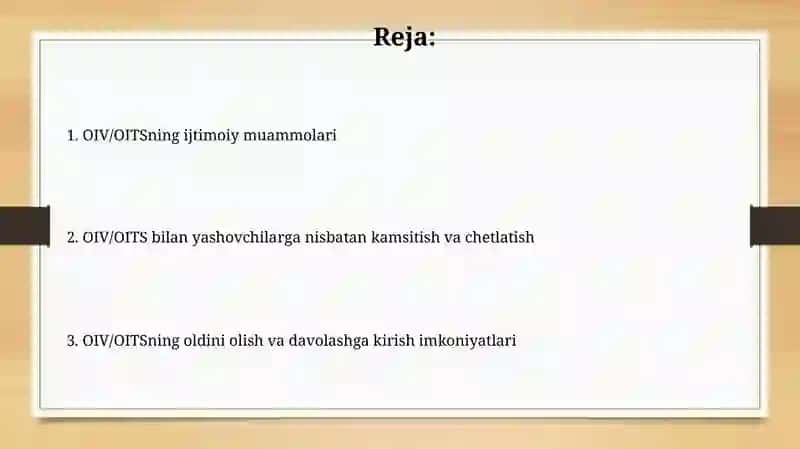 OIV/OITS KABI IJTIMOIY MUAMMO 2