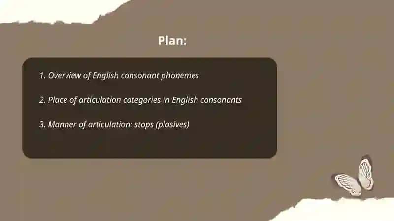 Classification of English Consonant Sounds 2
