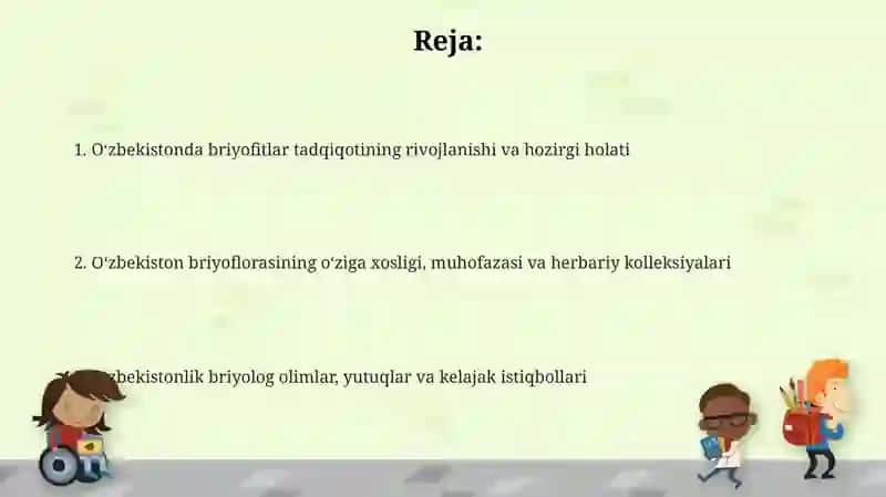 Briyofitlar tadqiqoti O'zbekistonda 2