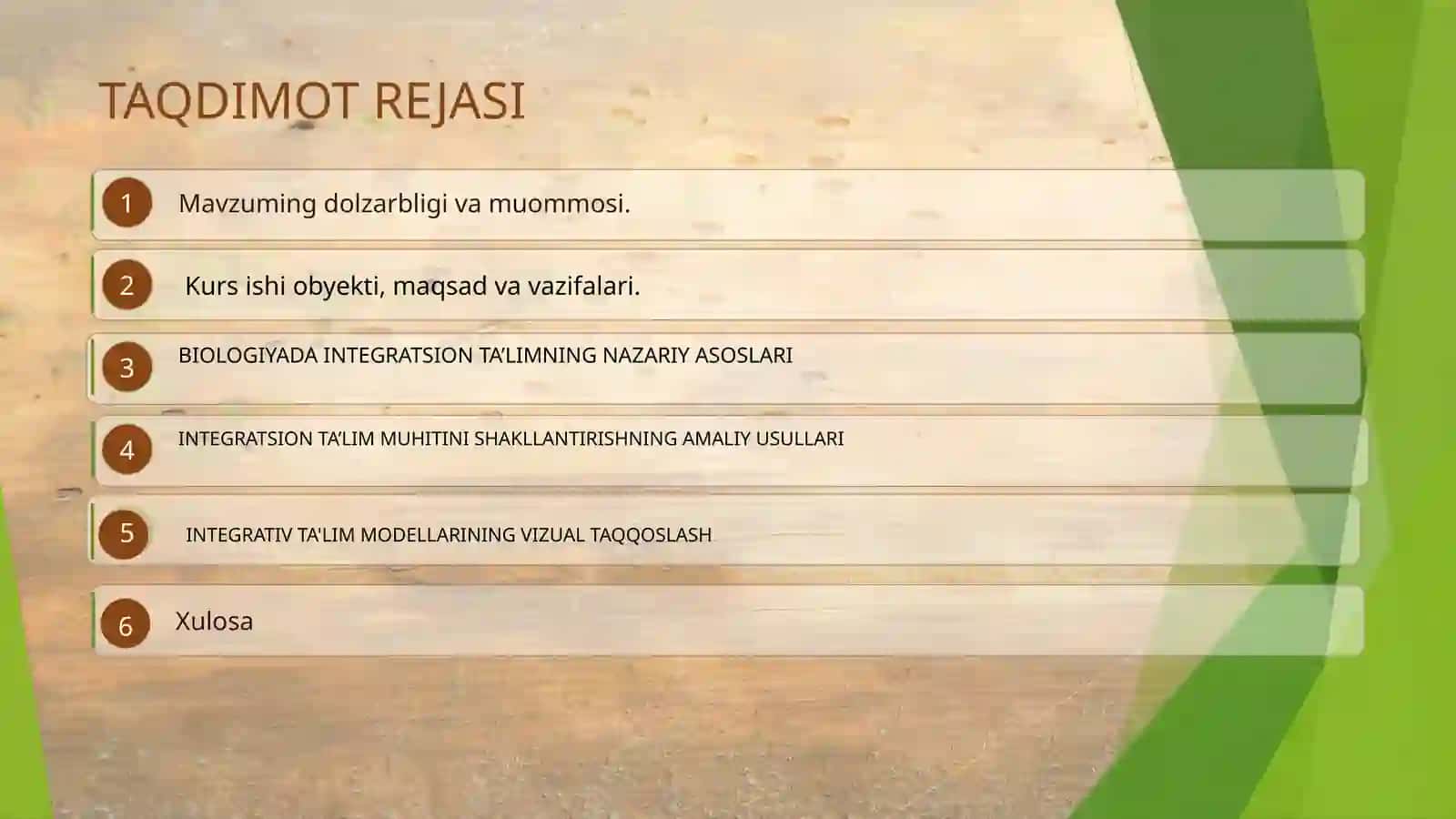 BIOLOGIYADA INTEGRATSION TA'LIM MUHITINI SHAKLLANTIRISH USULLARI 2