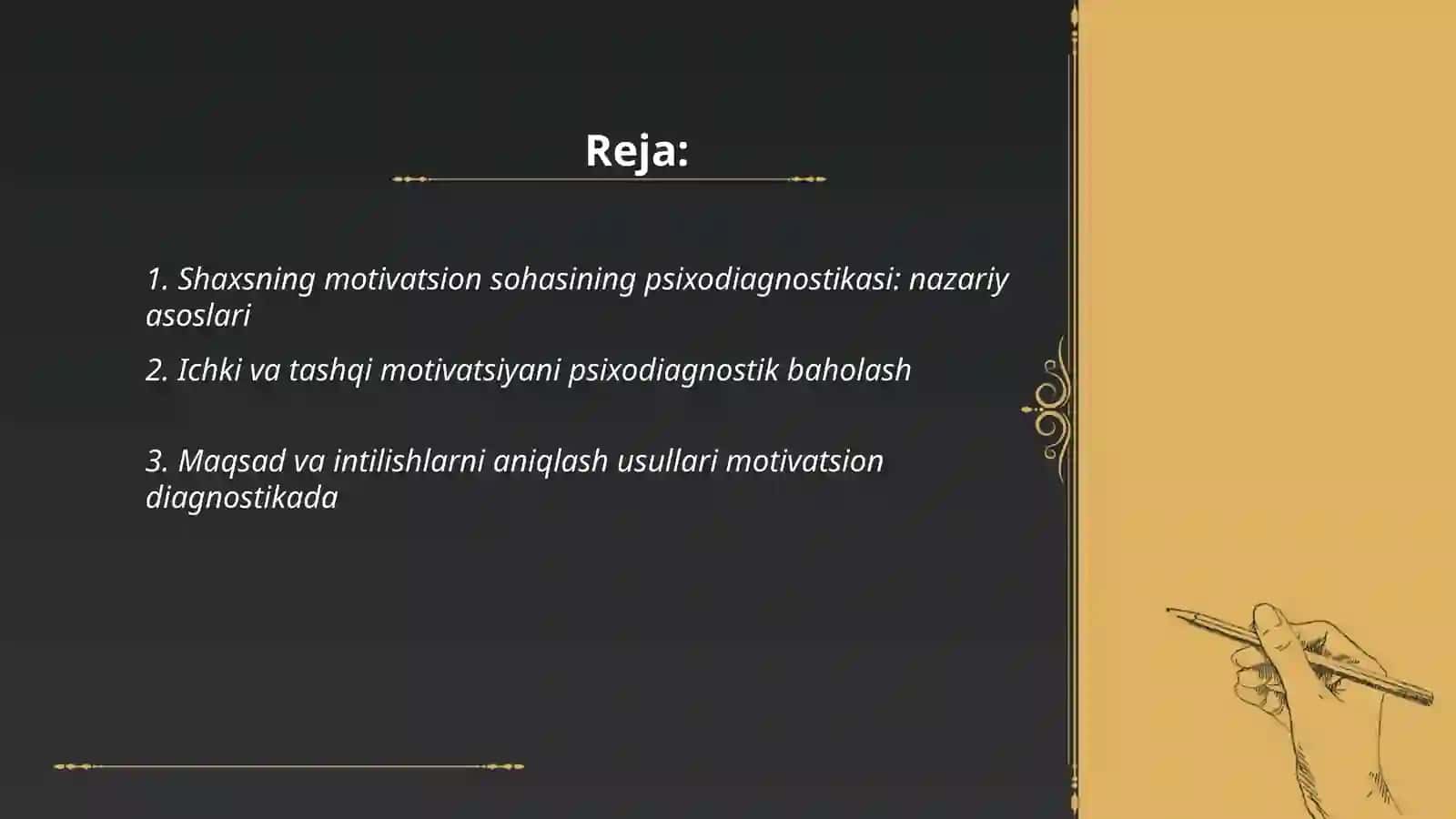 Shaxsning motivatsion sohasi psixodiagnostikasi 2