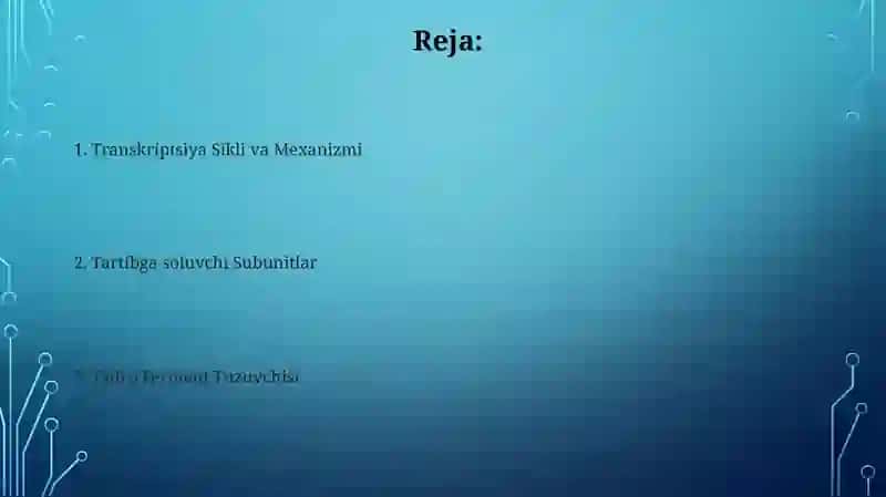 RNK Polimeraza Tuzilishi 2