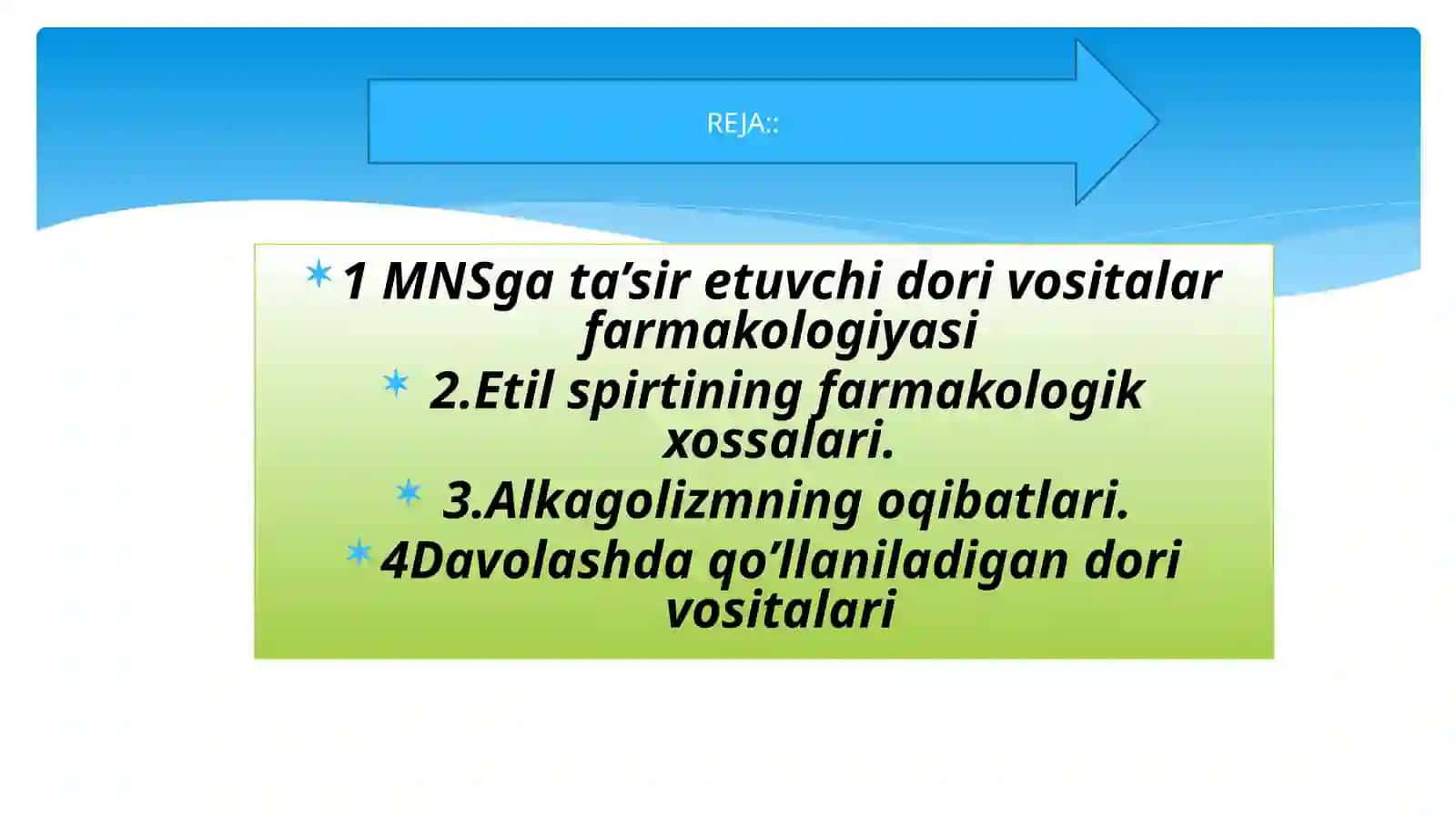 Narkoz vositalari Farmakologiyasi 2