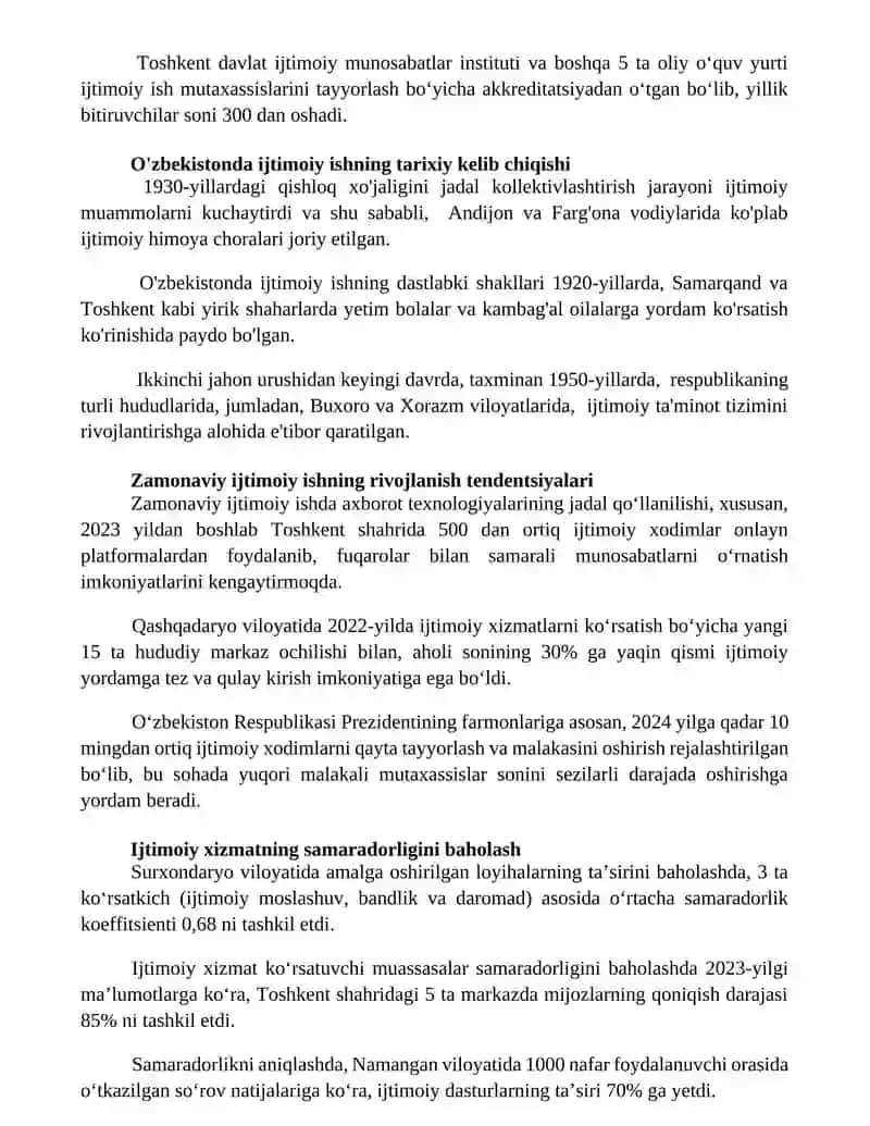 Ijtimoiy ish instutsionallashuvi 2