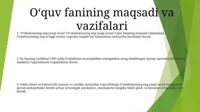 O‘zbekistonnig Eng Yangi Tarixi 2
