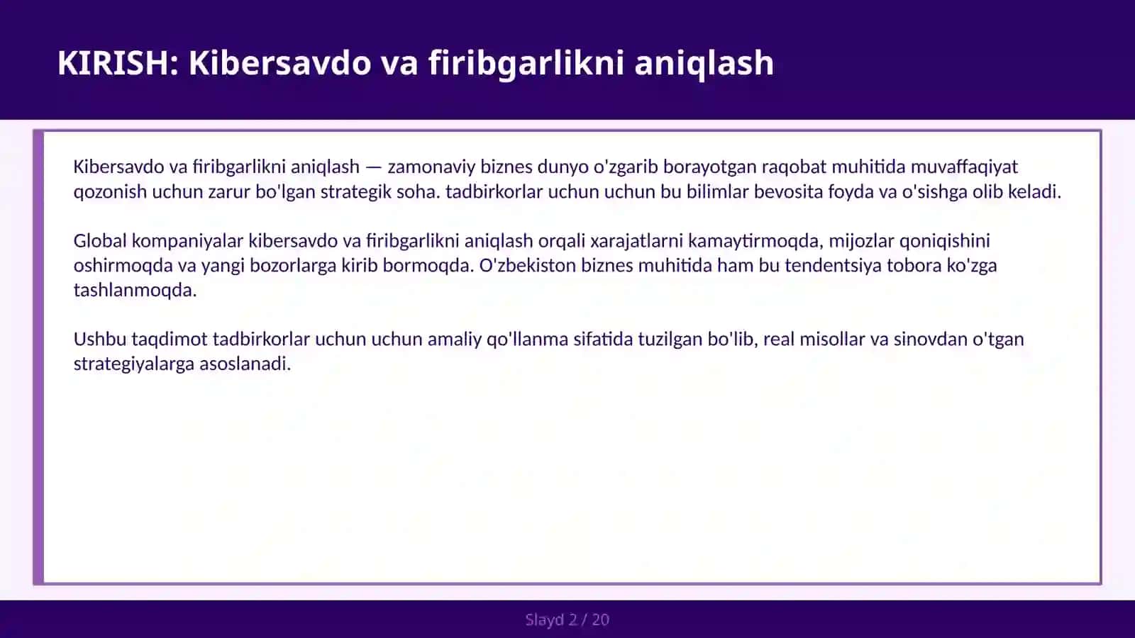 KIBERSAVDO VA FIRIBGARLIKNI ANIQLASH 2