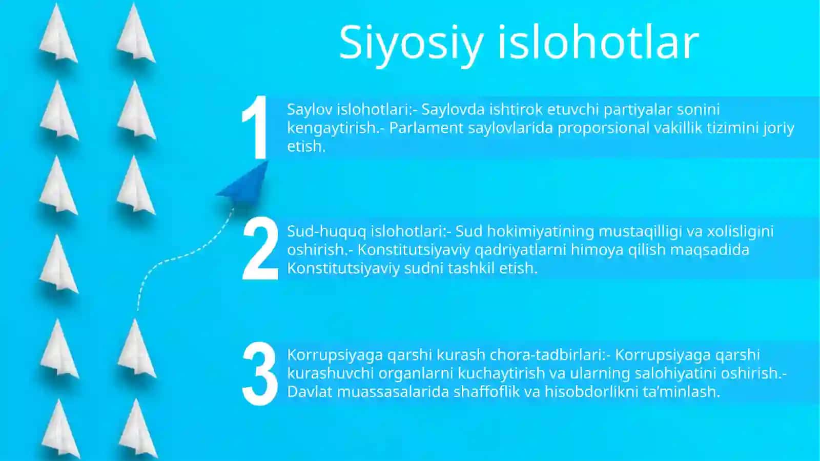 Yangi O'Zbekistonda Amalga Oshirilayotgan Islohotlar 2