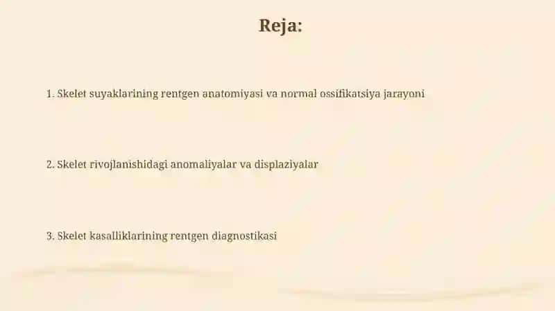 Skelet suyaklarining rentgenanatomiyasi 2