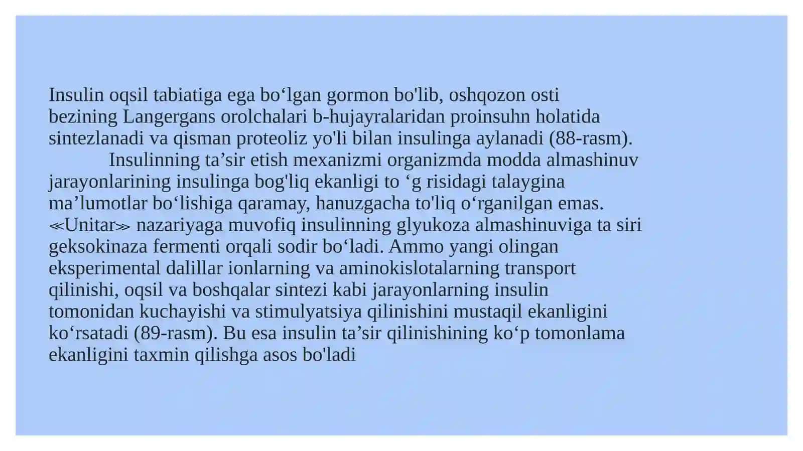 Uglevodlar almashinuviga gormonlarning ta’siri 2