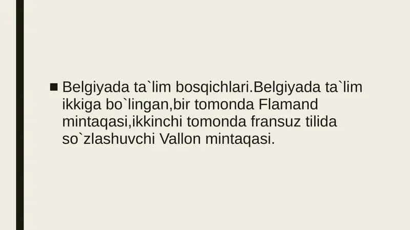 Belgiyadagi ta'lim tizimi 2
