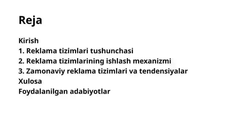 Reklama tizimlari 2