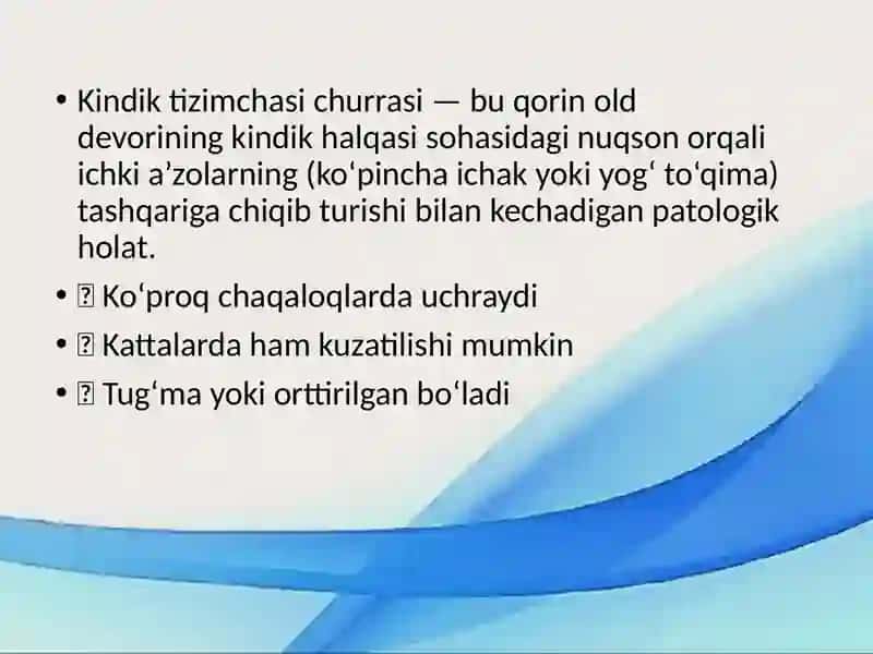 Kindik tizimchasi churrasi 2