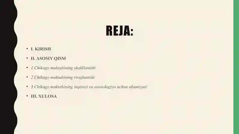 CHIKAGO MAKTABINING SOTSIOLOGIYA TARIXIDA TUTGAN O‘RNI 2
