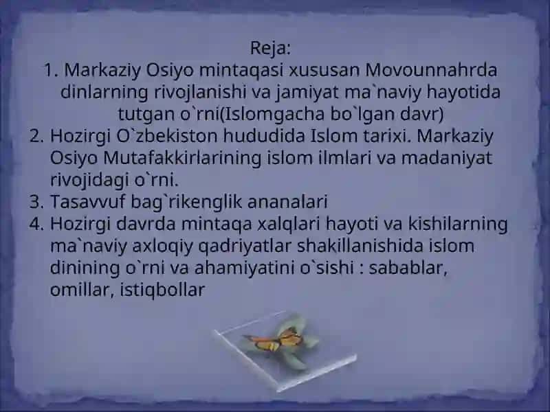 ISLOMIY QADRIYATLAR VA HOZIRGI ZAMON 2