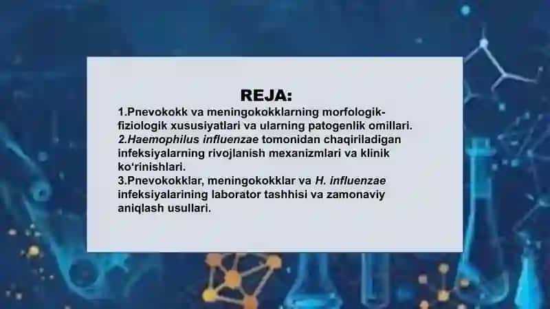 Pnevmokokk, meningokokklar, Haemophilus influenzae 2