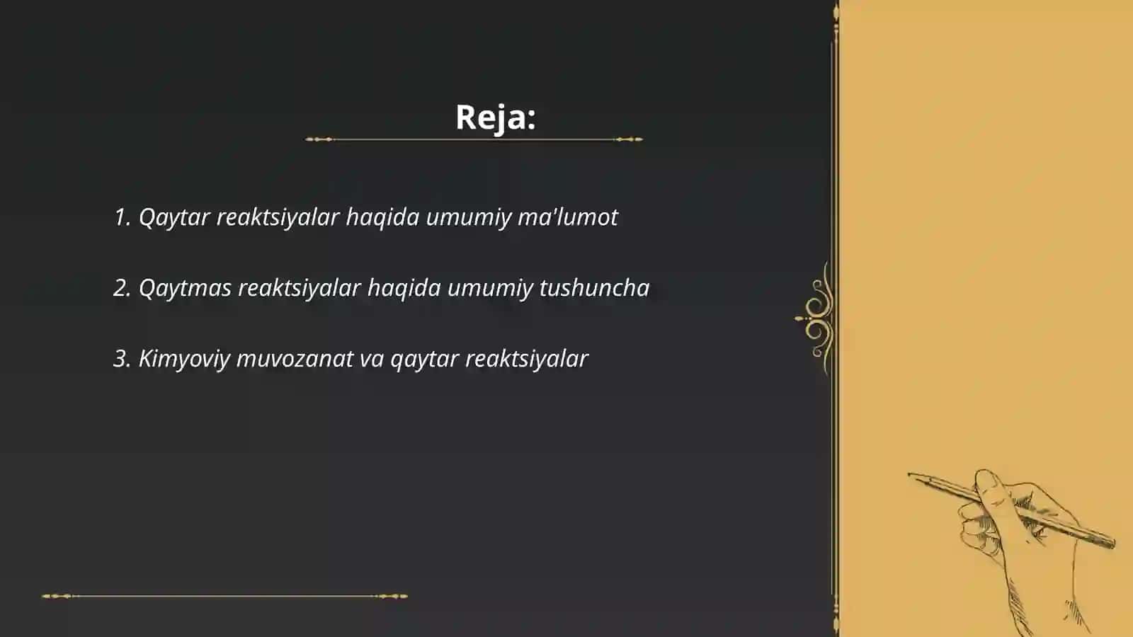 Qaytar va qaytmas reaksiyalar 2