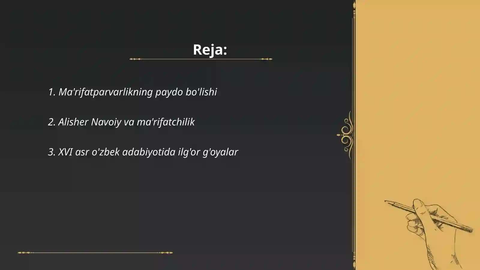XVI-XVII asrlar o'zbek adabiyotida ma'rifatchilik 2