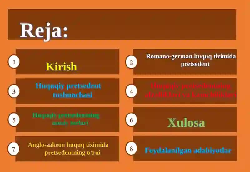 Huquqiy pretsedenttushunchasi, turlari 2