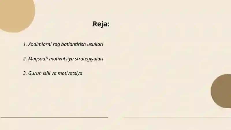 Xodimlarni rag'batlantirish usullari 2