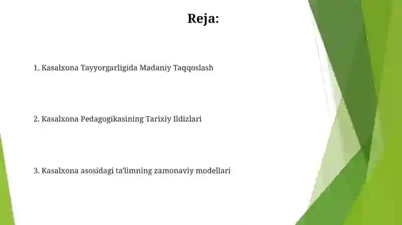 Gospital pedagogika an'analari va xususiyatlari 2
