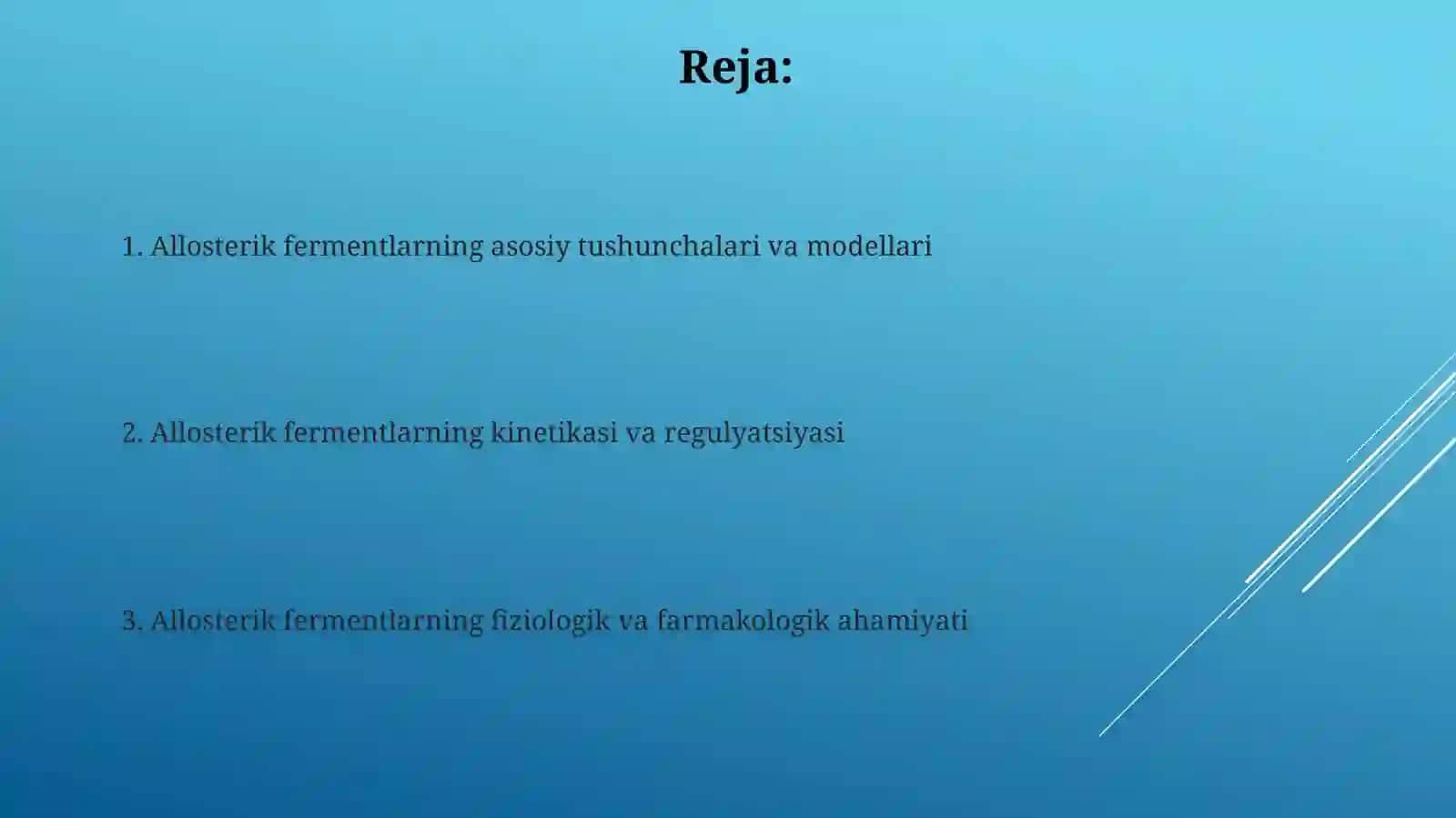 Allosterik fermentlar 2