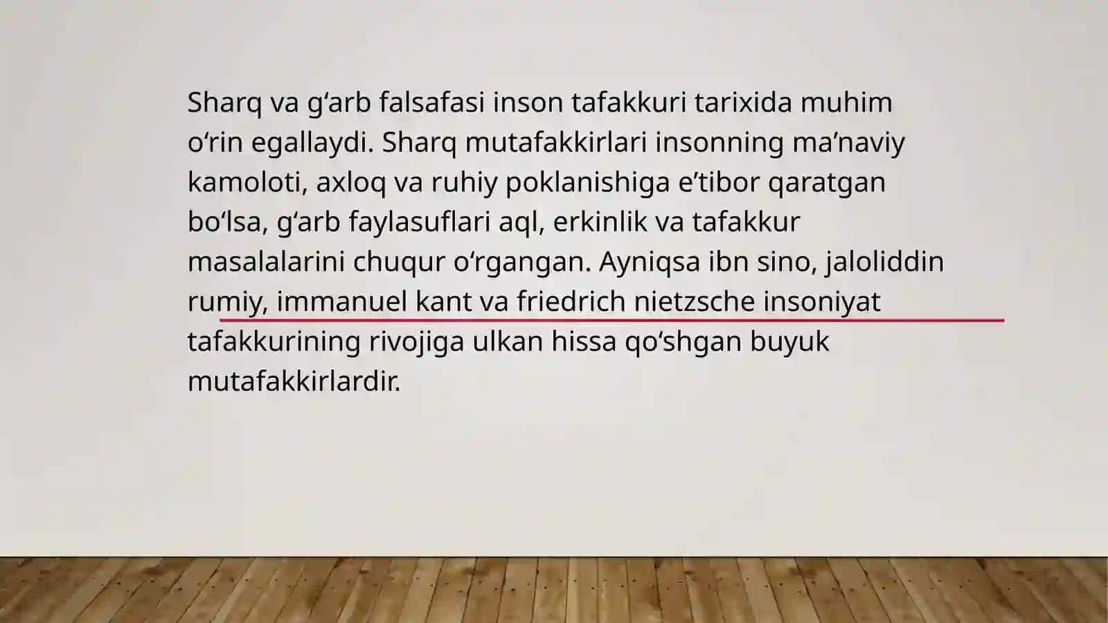 Sharq va G’arb Mutafakkirlarining Qarashlari 2