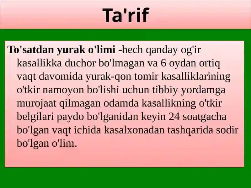 Tasodifiy yurak o'limi 2