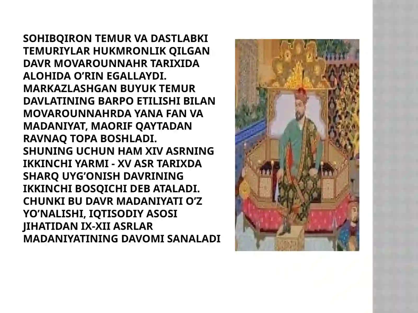 Temuriylar davrida ta’lim-tarbiya va pedagogik g’oyalari taraqqiyoti 2
