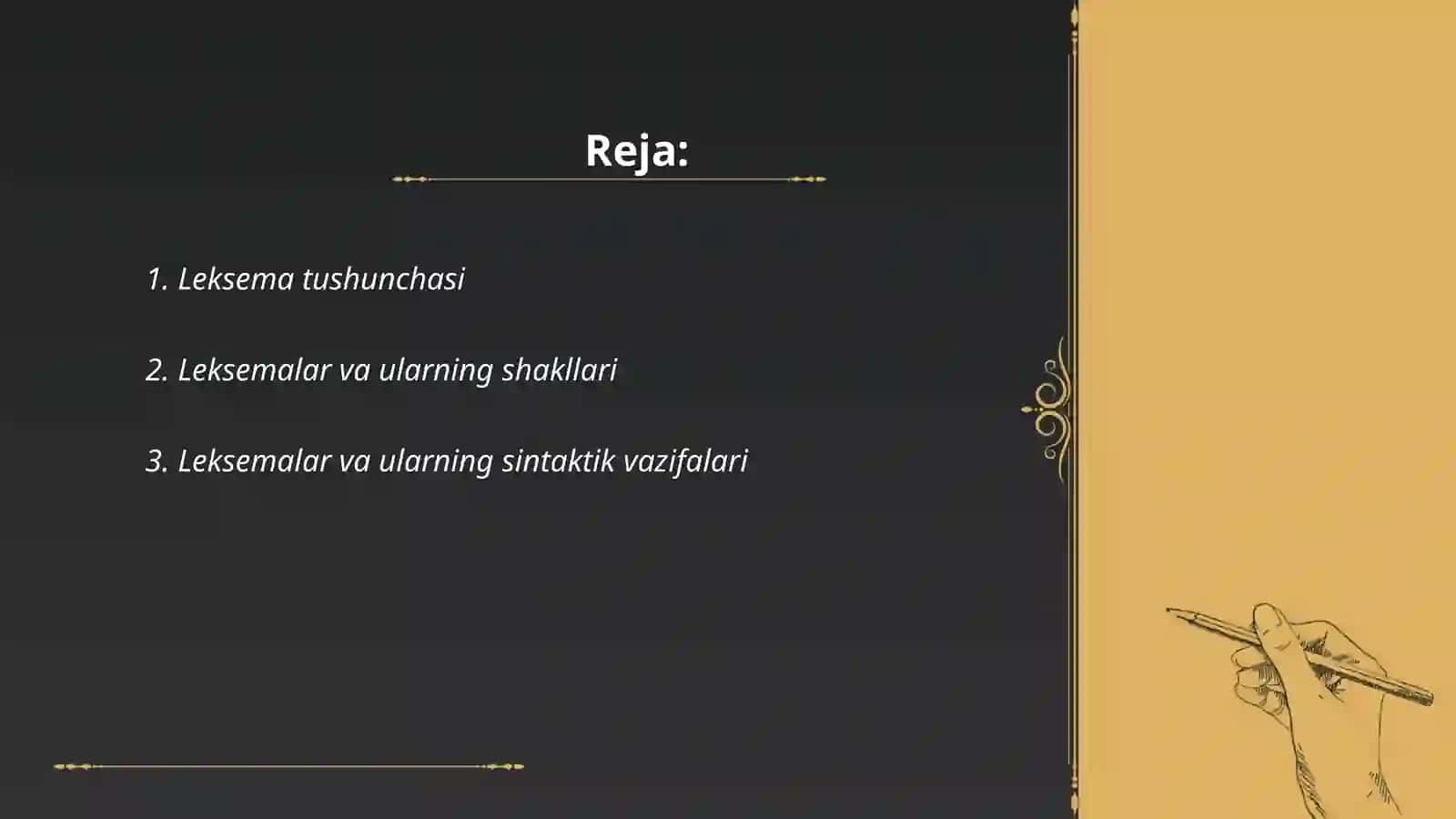 Leksemalarning shakl va munosabati 2