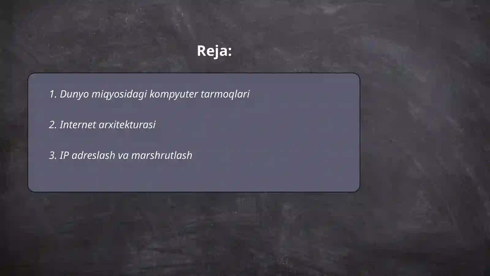 Global kompyuter tarmoqlari 2