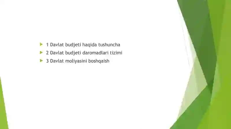 Davlat budjeti va moliyaviy statistika 2