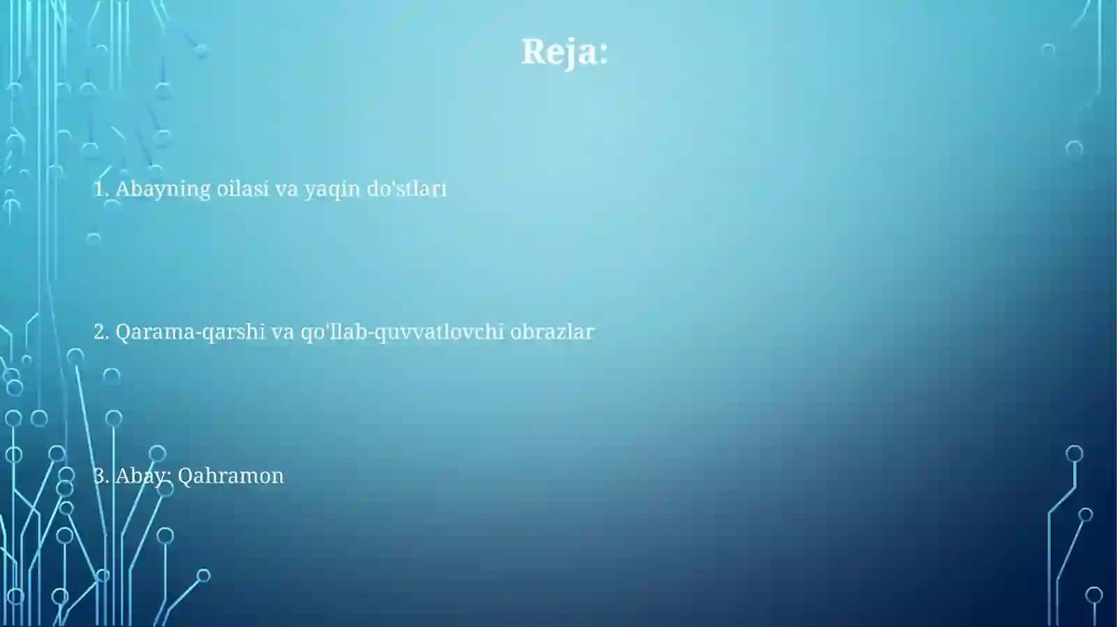 Muxtor Avezovning "Abay" romanidagi qahramonlar 2