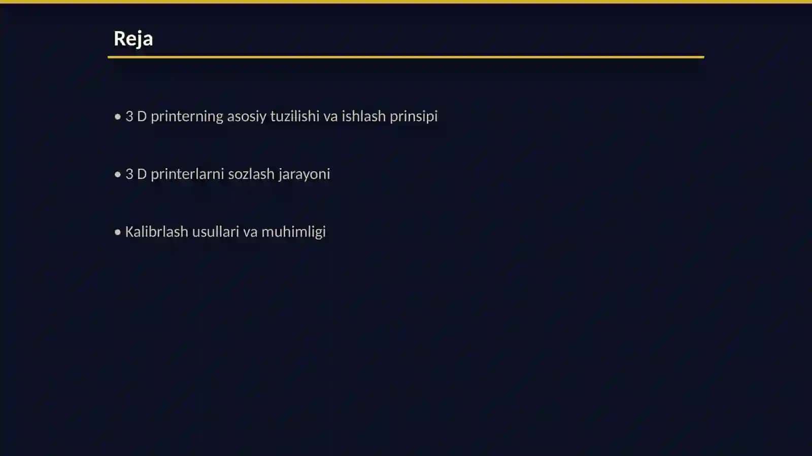3 D printer sozlash va Kalibrlash 2