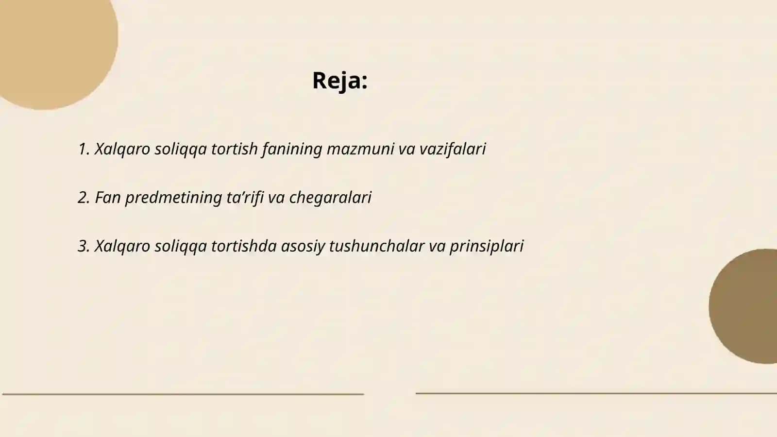 Xalqaro soliqqa tortish fanining mazmuni, predmeti va metodi 2