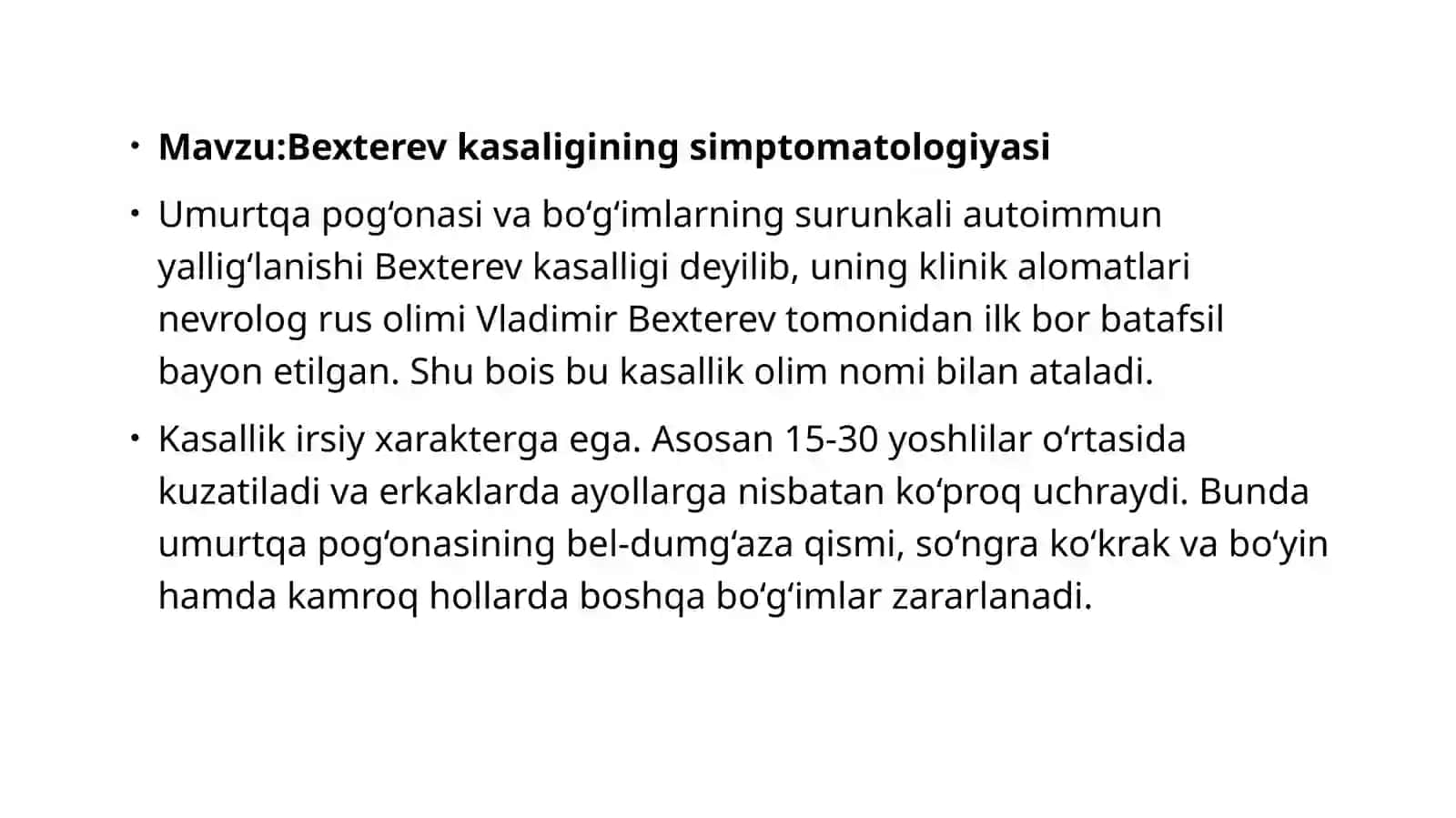 Bexterevkasaliginingsimptomatologiyasi 2