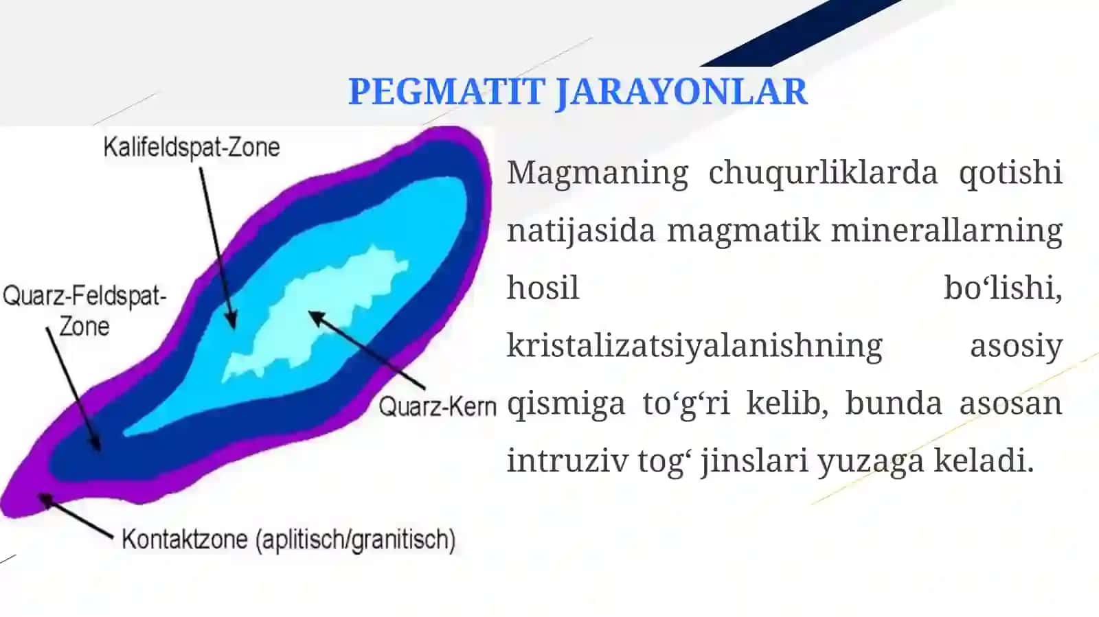 Mineral hosil qiluvchi pegmatit jarayonlar 2
