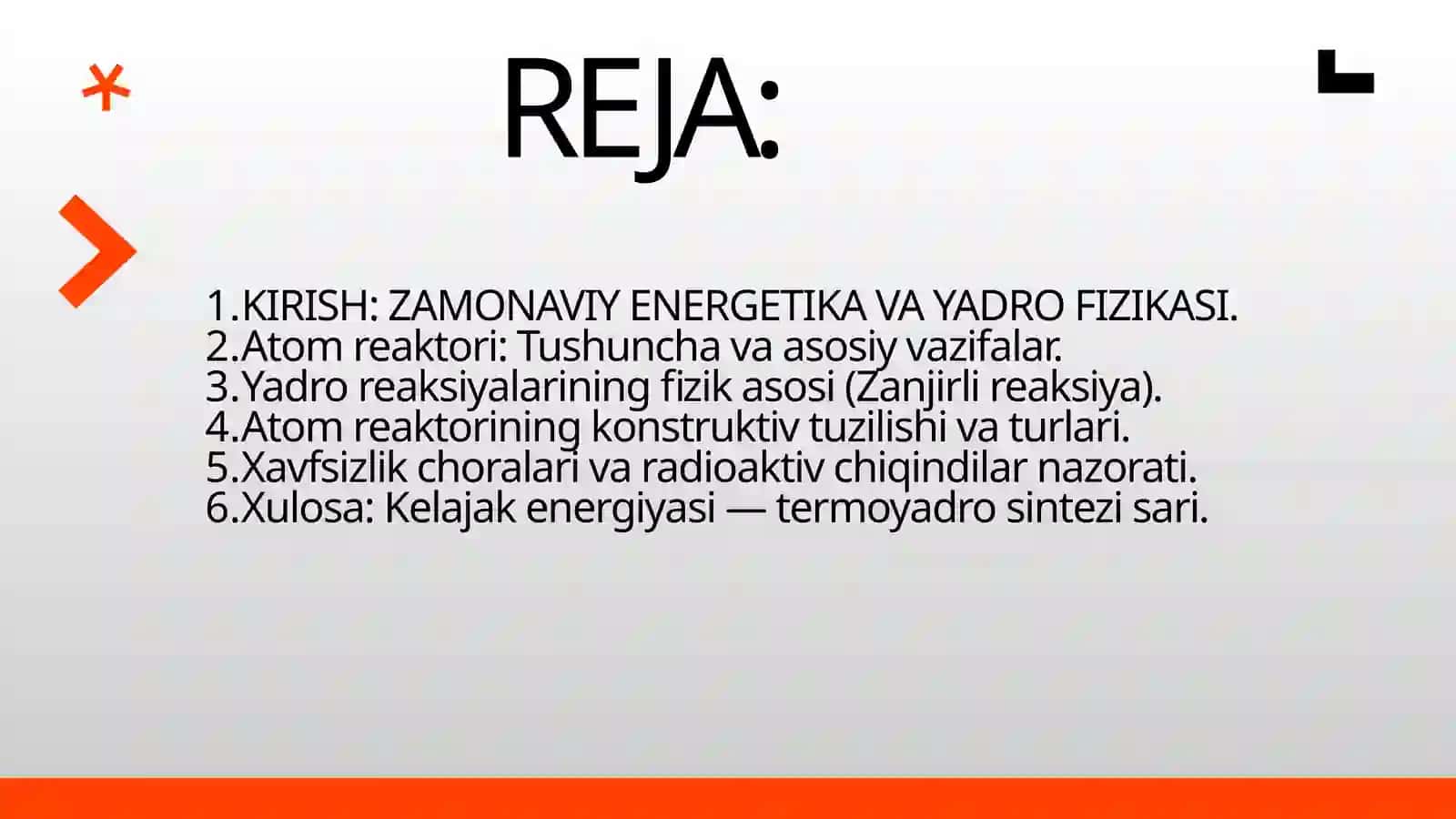 Yadro reaktorlari va ularning turlari | Fizika prezentatsiya PPT 2