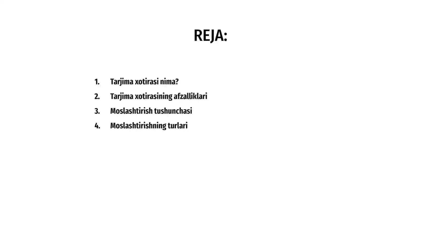 Tarjima xotirasi va moslashtirish haqida 2