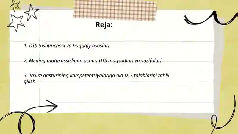 Davlat ta'lim standartlari (DTS) 2