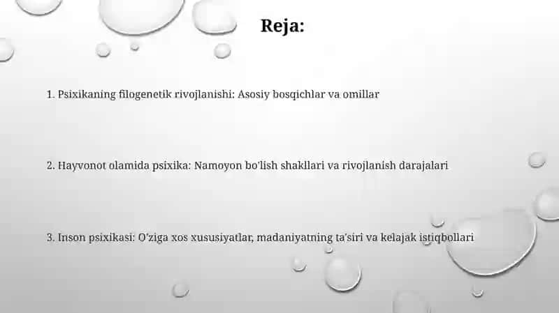 Psixikaning filogenetik taroqqiyoti 2