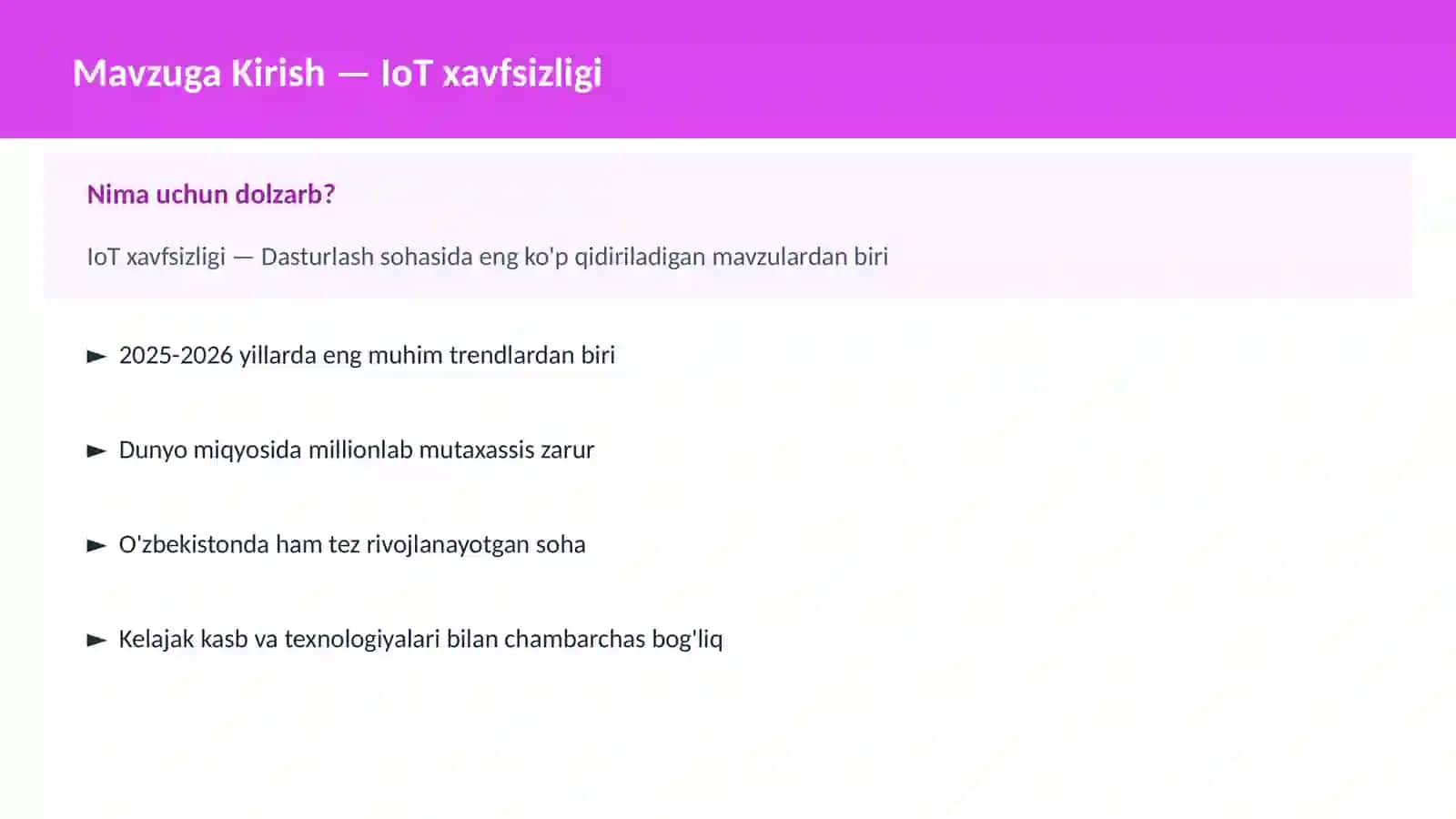 IoT xavfsizligi 2