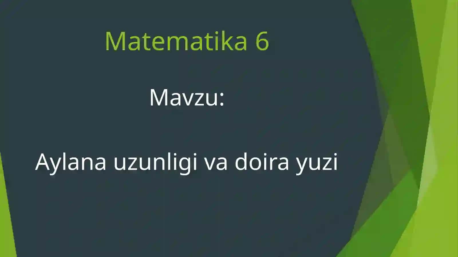 Aylanauzunligi vadoi 2