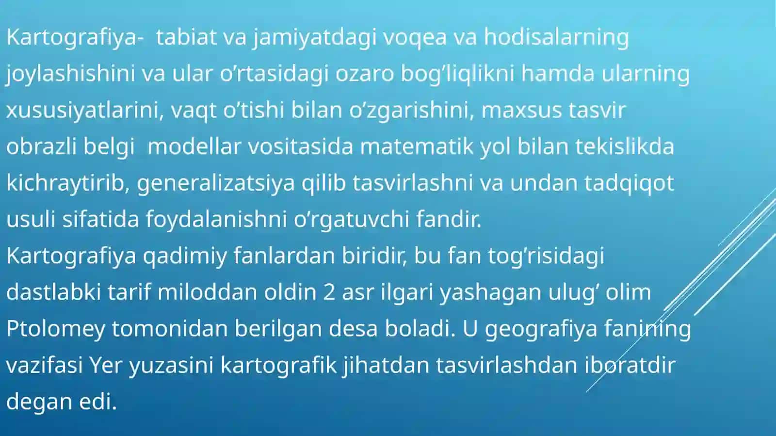 kartografiyaning rivojlanishi tarixi 2