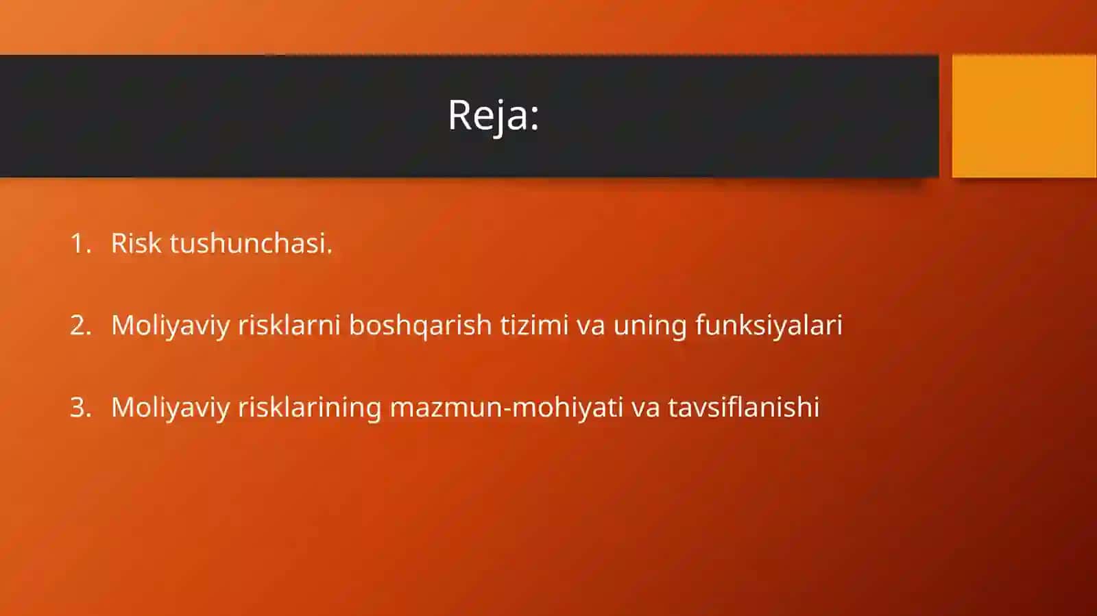Risk va qaytimning mohiyati 2