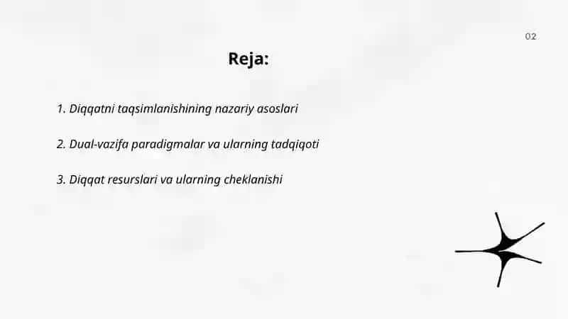 Diqqatni taqsimlanishini o'rganish 2